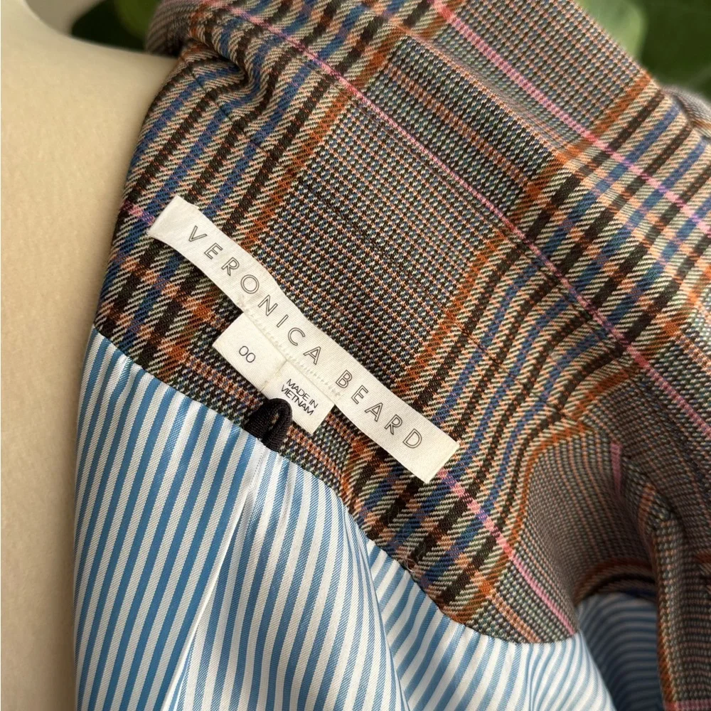 Veronica Beard  Plaid Oversized Boxy Blazer - Picture 7 of 8